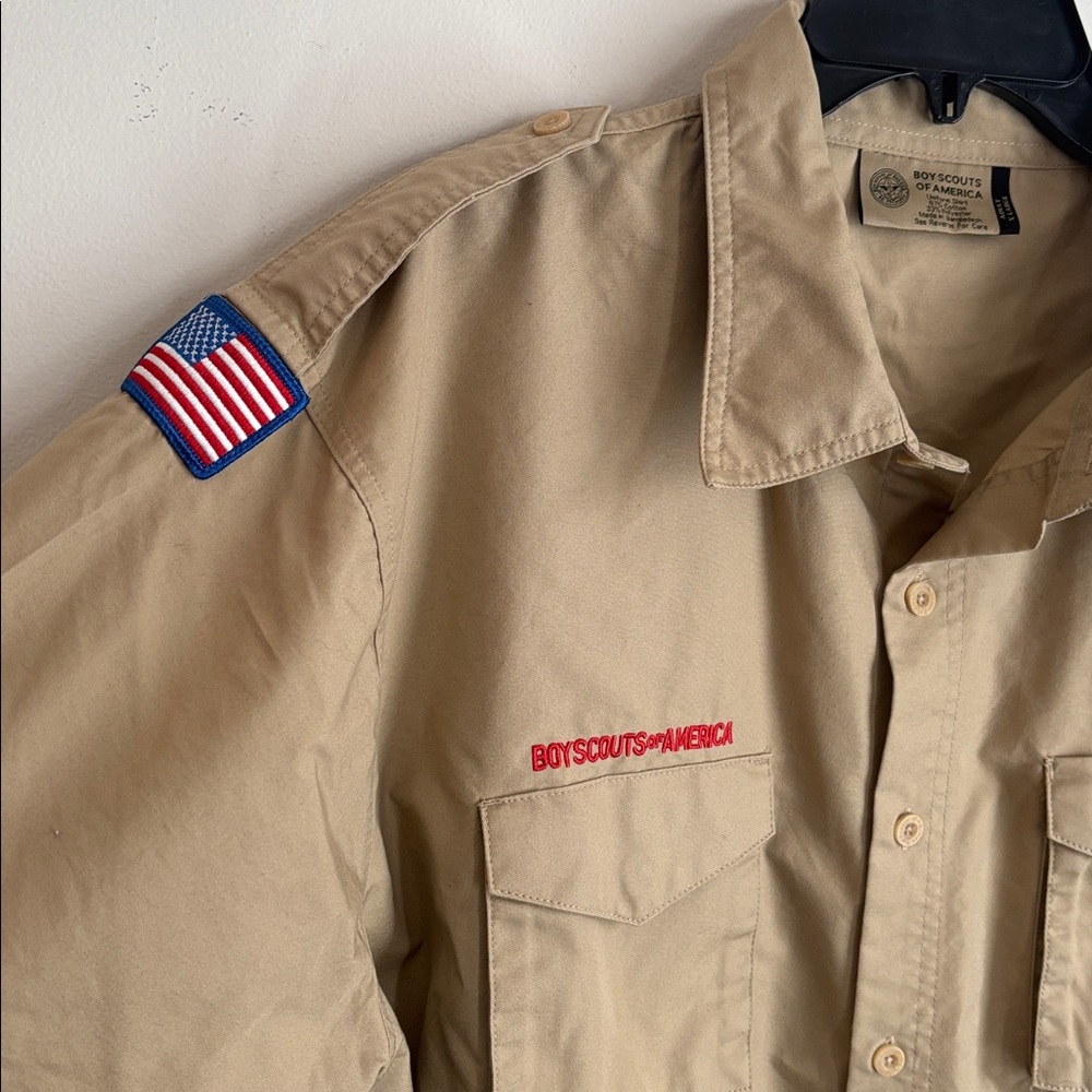 BSA | Tan Boy Scouts of America Shirt with Patches Sz XL - Picture 5 of 17